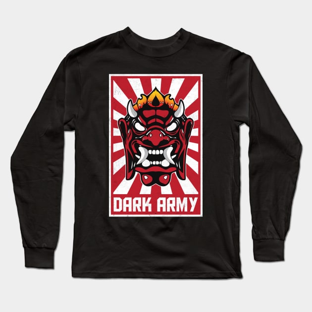 Dark Army Hacking Group Long Sleeve T-Shirt by Wasabi Snake